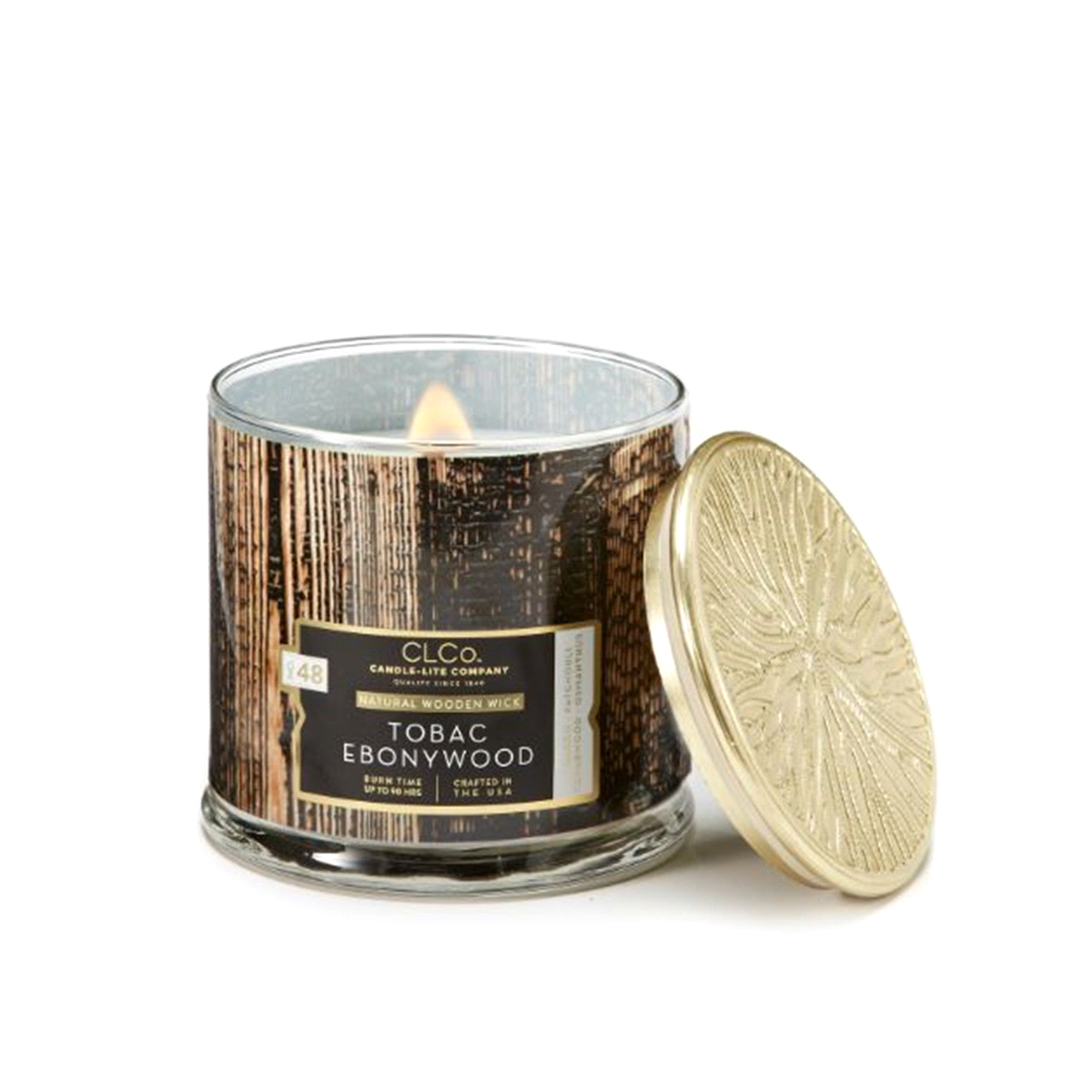 slide 1 of 1, Candle-Lite Candle, Tobac Ebonywood, No. 48, 14 oz