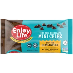 Enjoy Life Baking Chocolate Semi-Sweet Mini Chocolate Chips, 9 oz Bag