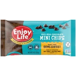 Enjoy Life Baking Chocolate Semi-Sweet Mini Chocolate Chips, 9 oz Bag