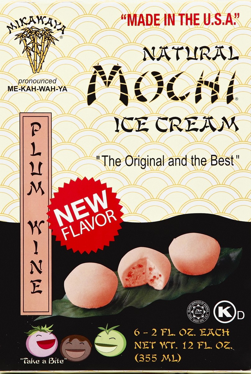 slide 4 of 4, Mikawaya Mochi Ice Cream Plum Wine, 12 oz