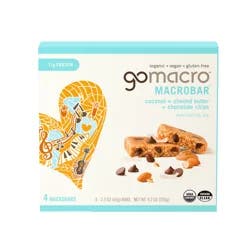 GoMacro Coconut + Almond Butter + Chocolate Chips MacroBar 4ct Multipack