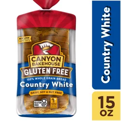 Canyon Bakehouse Country White Gluten Free Bread, 100% Whole Grain Sandwich Bread, Fresh, 15 oz Loaf