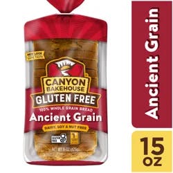 Canyon Bakehouse Ancient Grain Gluten Free Bread, 100% Whole Grain Sandwich Bread, Fresh, 15 oz