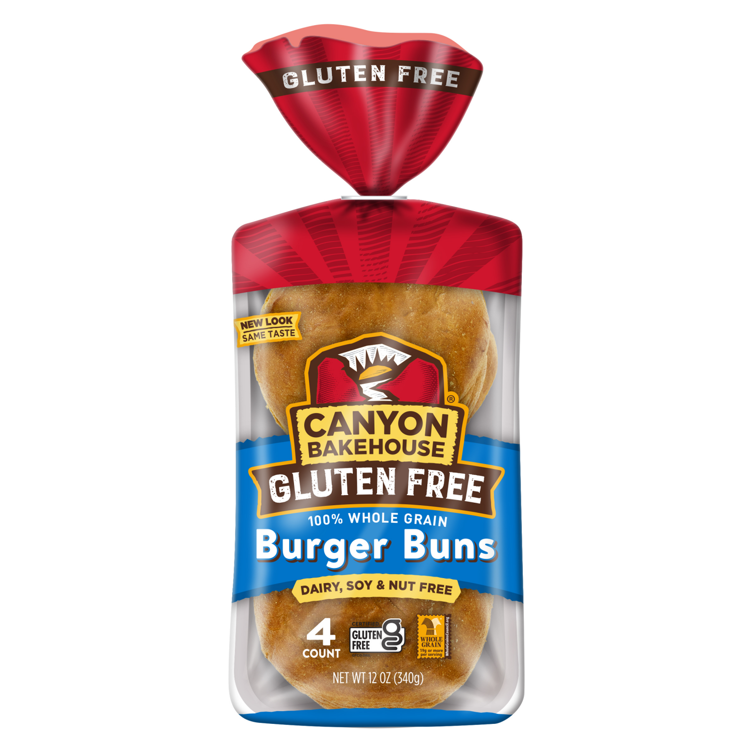 slide 5 of 5, Canyon Bakehouse Gluten Free Hamburger Buns, 12 oz