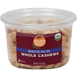 Nature's Basket Roasted Salted Whole Cashews