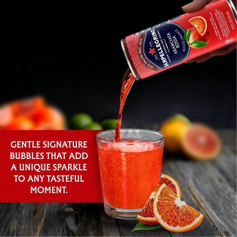 slide 4 of 6, Sanpellegrino Blood Orange Italian Sparkling Beverage - 6pk/11.15 fl oz Cans, 6 ct; 11.15 fl oz