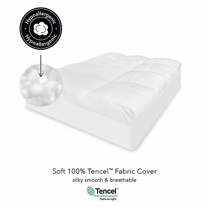 slide 4 of 7, SensorPEDIC Tencel Queen Mattress Topper, 5 in