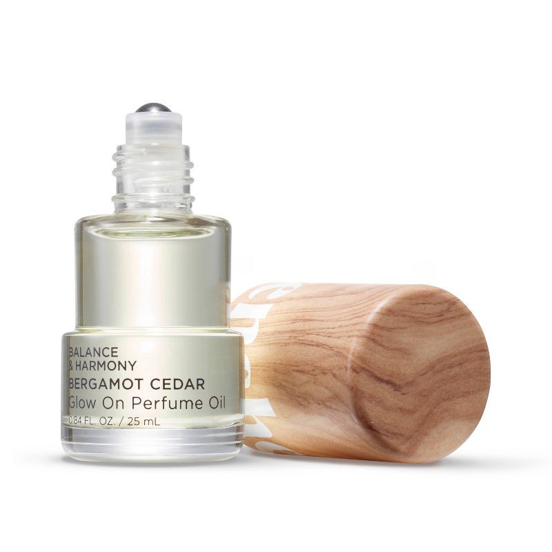 slide 2 of 7, Being Frenshe Glow On Roll-On Fragrance with Essential Oils - Earthy Bergamot Cedar - 0.84 fl oz, 0.84 fl oz