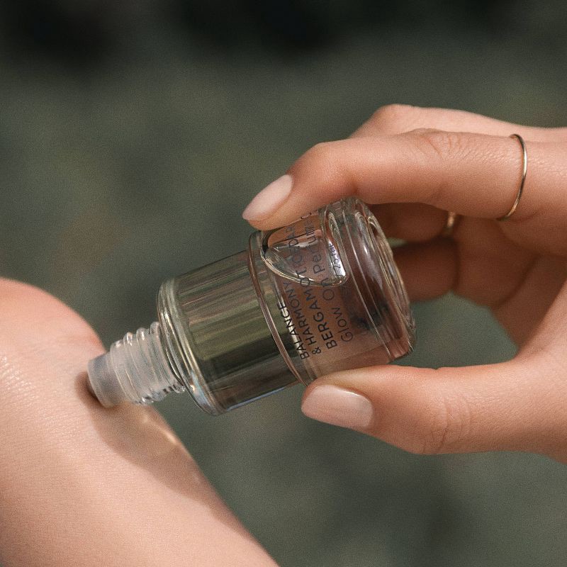 slide 4 of 7, Being Frenshe Glow On Roll-On Fragrance with Essential Oils - Earthy Bergamot Cedar - 0.84 fl oz, 0.84 fl oz