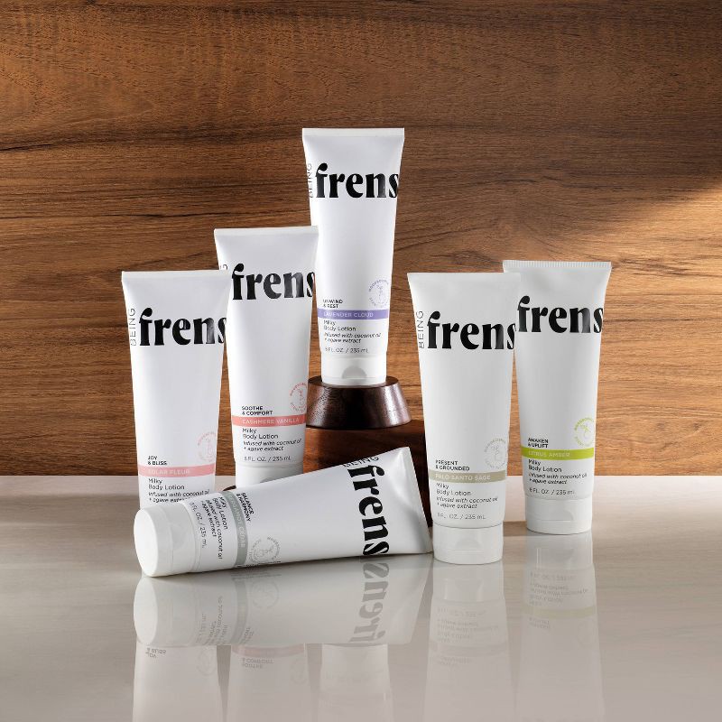 slide 6 of 7, Being Frenshe Milky Hydrating Lotion for Dry Skin with Coconut Oil - Bergamot Cedar - 8 fl oz, 8 fl oz
