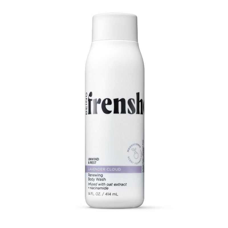 slide 1 of 7, Being Frenshe Renewing and Hydrating Clean Body Wash with Niacinamide - Floral Lavender Cloud - 14 fl oz, 14 fl oz