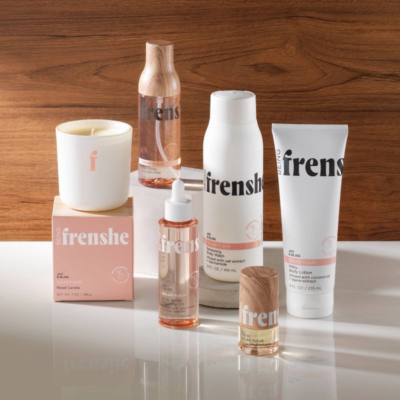 slide 7 of 7, Being Frenshe Coconut & Soy Wax Reset Candle with Essential Oils - Solar Fleur - 7oz, 7 oz