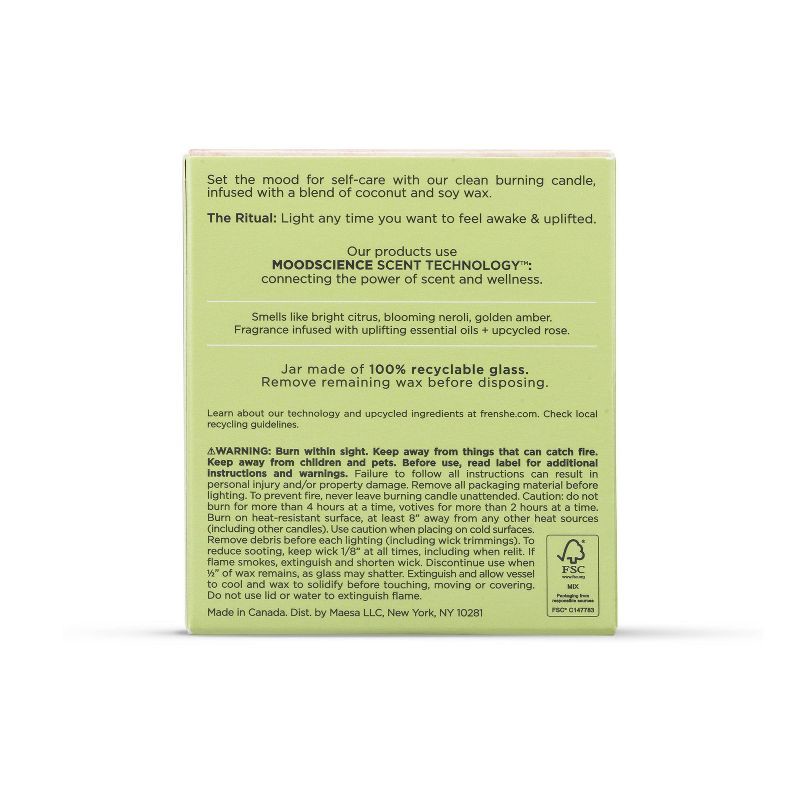 slide 2 of 9, Being Frenshe Reset Candle with Essential Oils to Awaken & Uplift - Citrus Amber - 7oz, 7 oz