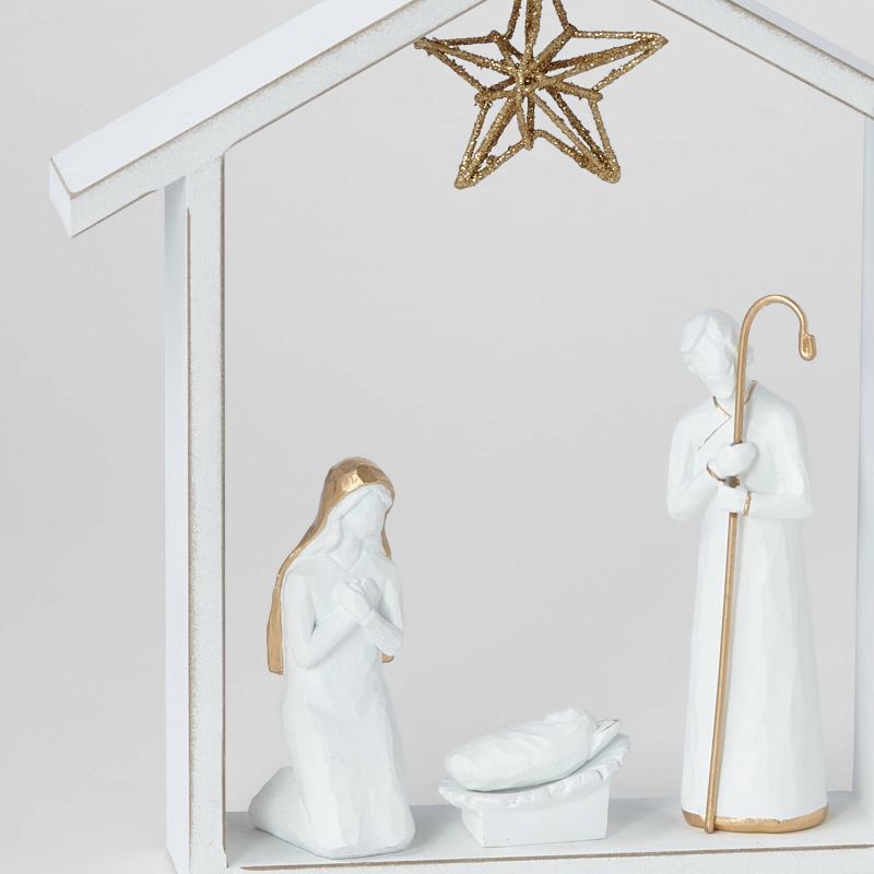 7pc Decorative Christmas Nativity Set White 7 ct Shipt