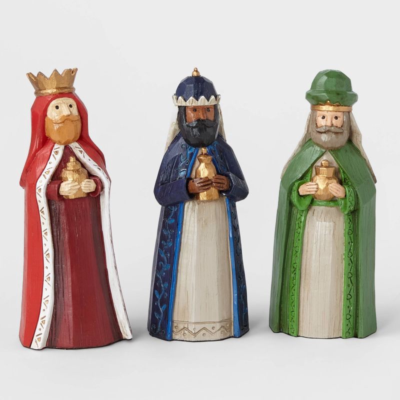 slide 3 of 3, 4pc Three Wise Men Decorative Christmas Figurine Set - Wondershop™, 4 ct