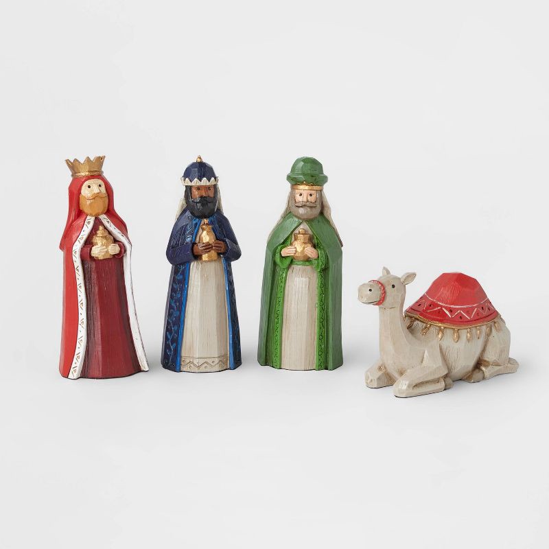 slide 1 of 3, 4pc Three Wise Men Decorative Christmas Figurine Set - Wondershop™, 4 ct