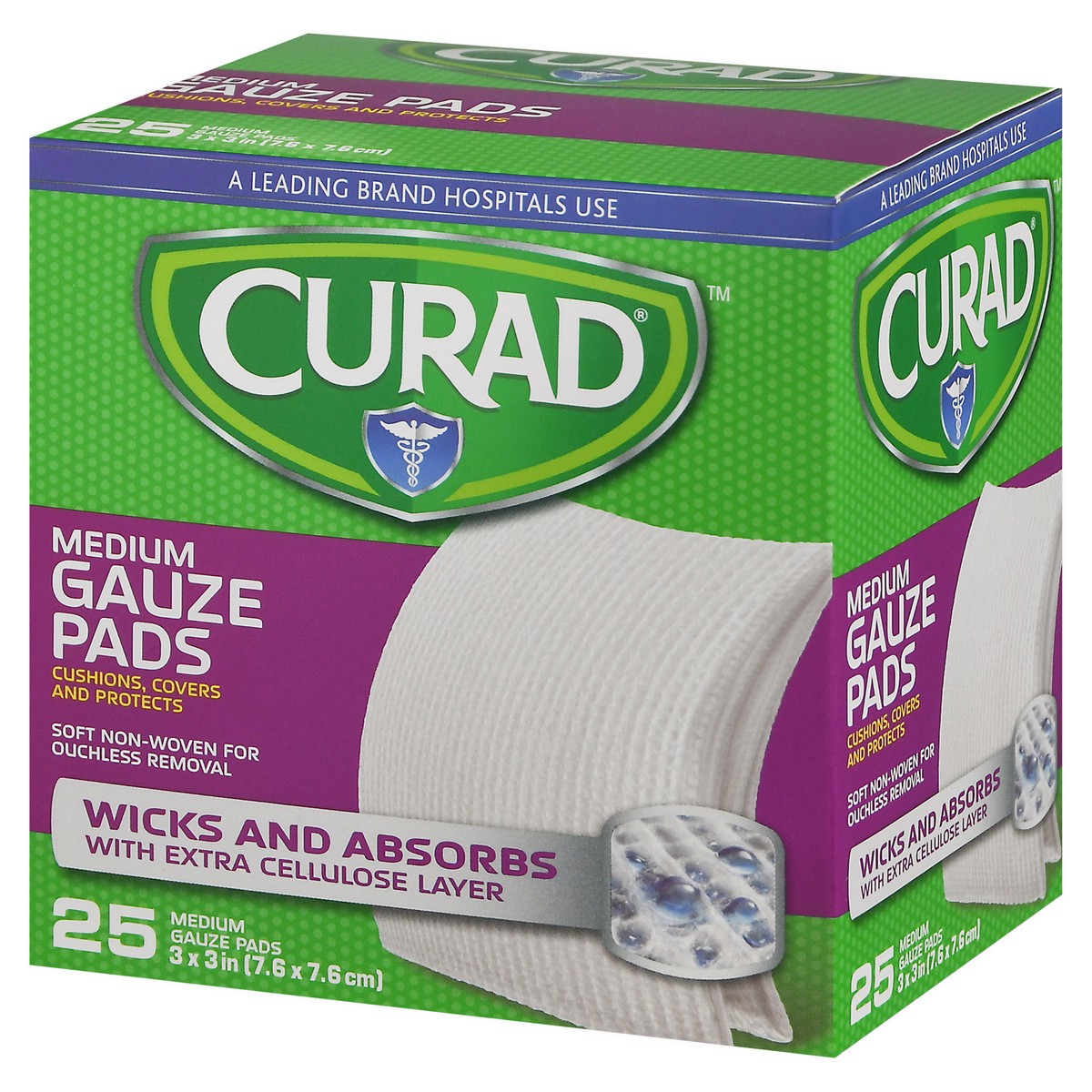 slide 2 of 8, Curad Pro Gauze Pads, 25 ct