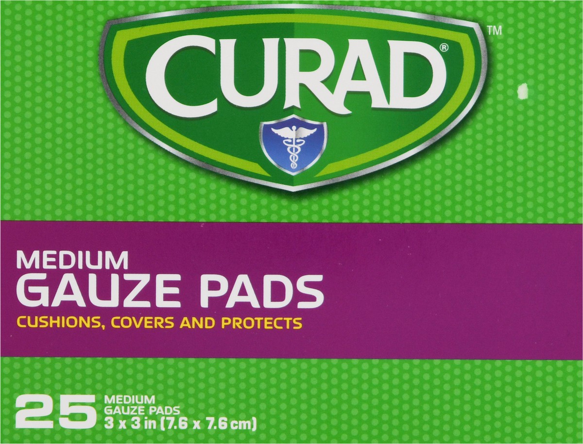 slide 3 of 8, Curad Pro Gauze Pads, 25 ct