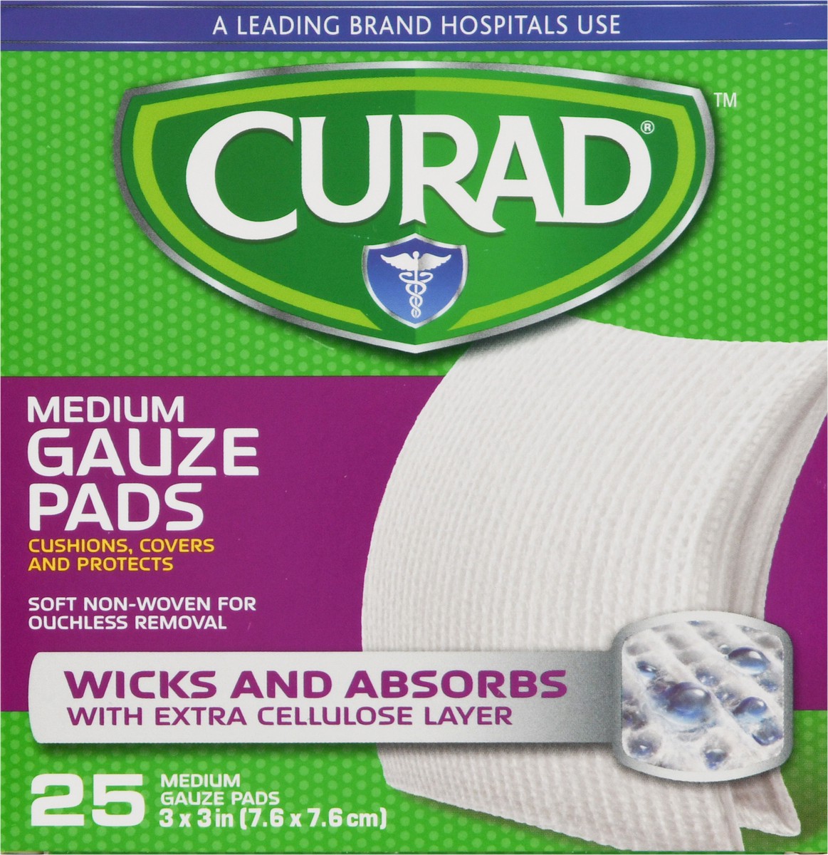 slide 6 of 8, Curad Pro Gauze Pads, 25 ct