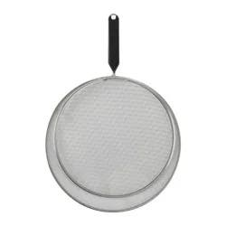 GoodCook Ready 2pc Splatter Screen: Metal Oil Guard for Frying Pan, Hand Wash, 13" Diameter, Black Handle