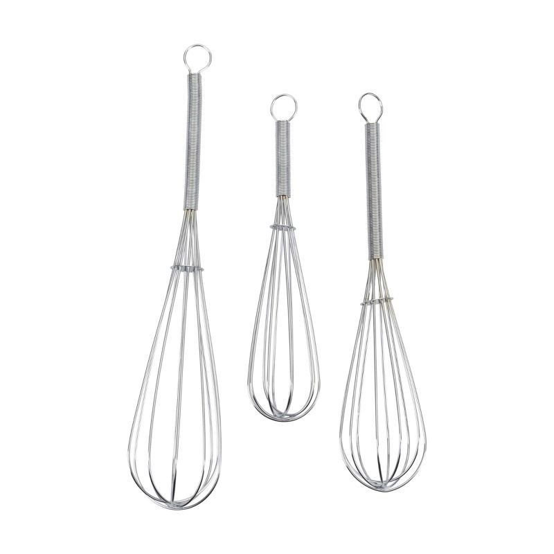 slide 1 of 6, GoodCook Ready 3pc Whisks: Metal Wire Kitchen Tools for Baking, Hand Wash, Silver, 13" Length, 3 ct