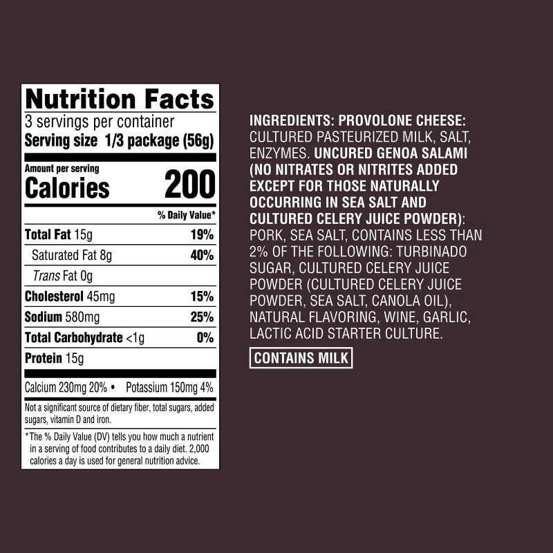 slide 4 of 4, Uncured Genoa Salami and Provolone Cheese - 6oz - Good & Gather™, 6 oz