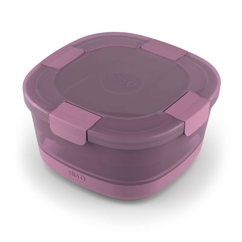 slide 2 of 4, Ello Plastic Salad Bento Set Mauve, 1 ct