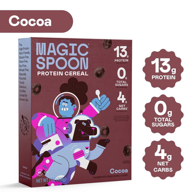 slide 6 of 7, MAGIC SPOON Cocoa Protein Breakfast Cereal - 7oz, 7 oz