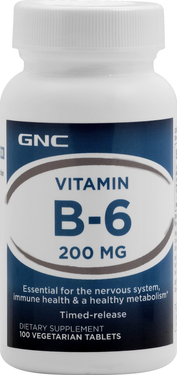 slide 1 of 8, GNC Vitamin B-6 100 ea, 100 ct