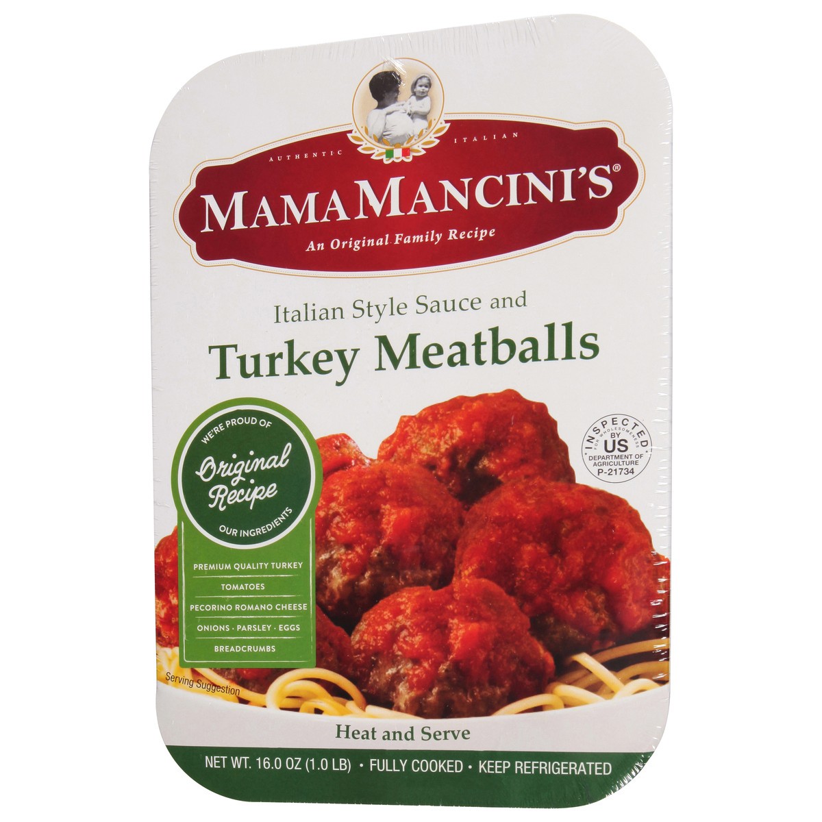 slide 12 of 12, MamaMancini's Mama Mancini's Italian Style Sauce and Turkey Meatballs 16.0 oz, 16 oz