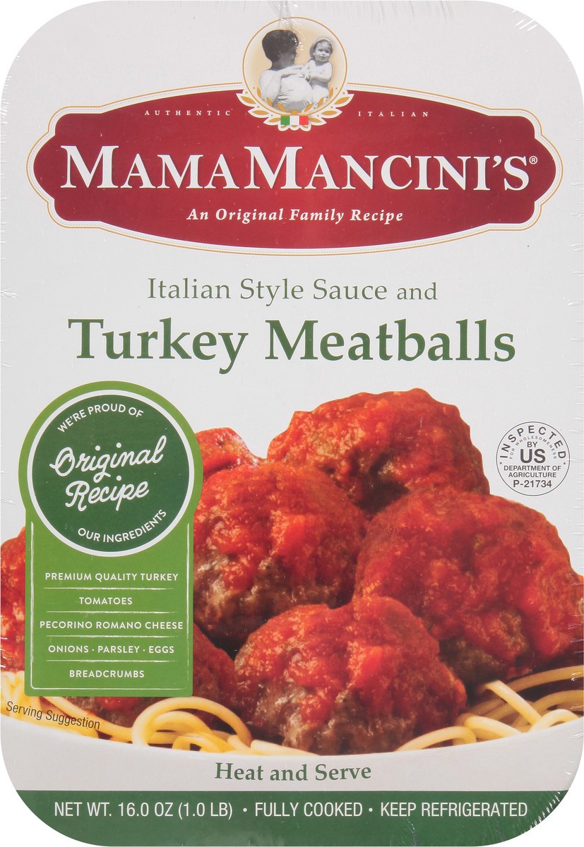slide 6 of 12, MamaMancini's Mama Mancini's Italian Style Sauce and Turkey Meatballs 16.0 oz, 16 oz
