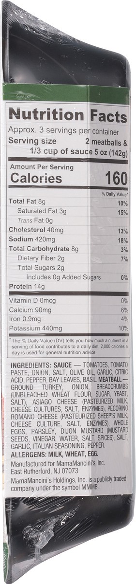 slide 9 of 12, MamaMancini's Mama Mancini's Italian Style Sauce and Turkey Meatballs 16.0 oz, 16 oz