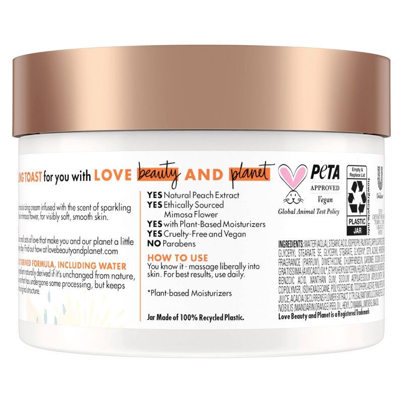 slide 2 of 10, Beloved Peach Prosecco & Mimosa Flower Body Cream 10oz, 10 oz