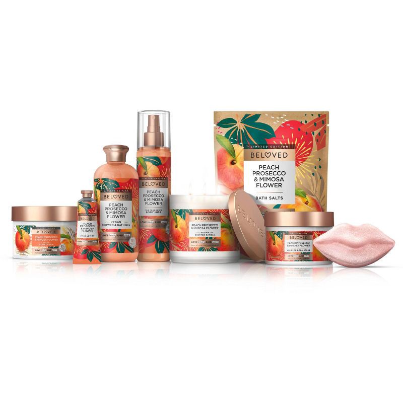 slide 7 of 10, Beloved Peach Prosecco & Mimosa Flower Body Cream 10oz, 10 oz