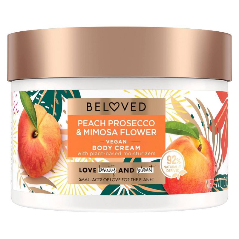 slide 1 of 10, Beloved Peach Prosecco & Mimosa Flower Body Cream 10oz, 10 oz