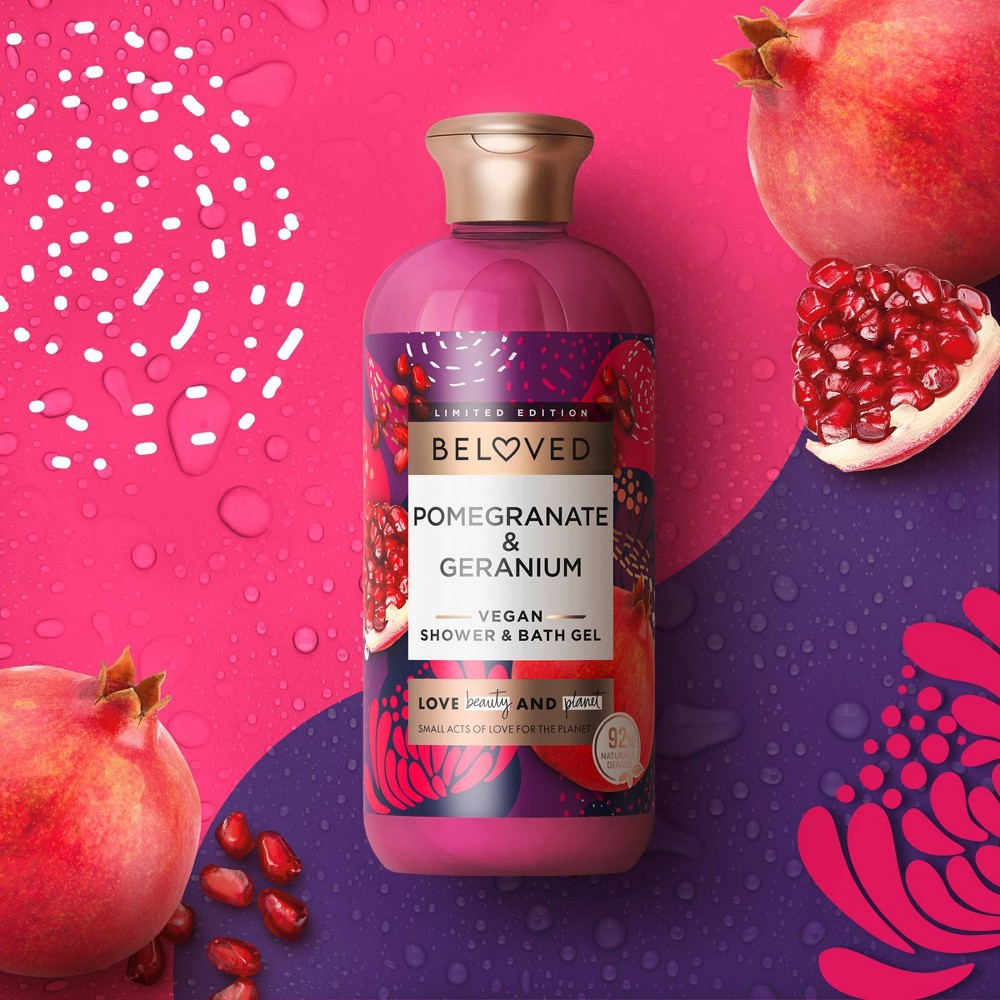 slide 2 of 6, Beloved Pomegranate & Geranium Shower & Bath Gel - 11.8 fl oz, 11.8 fl oz