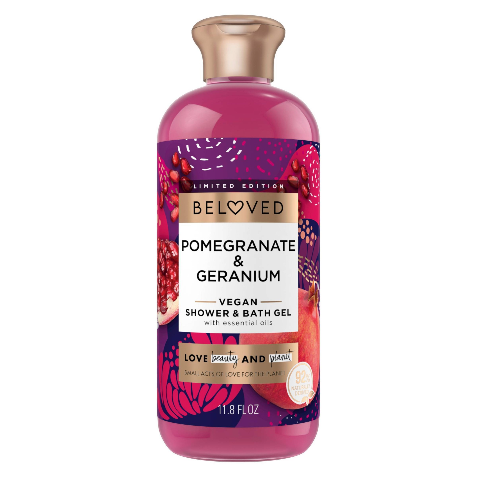 slide 1 of 6, Beloved Pomegranate & Geranium Shower & Bath Gel - 11.8 fl oz, 11.8 fl oz