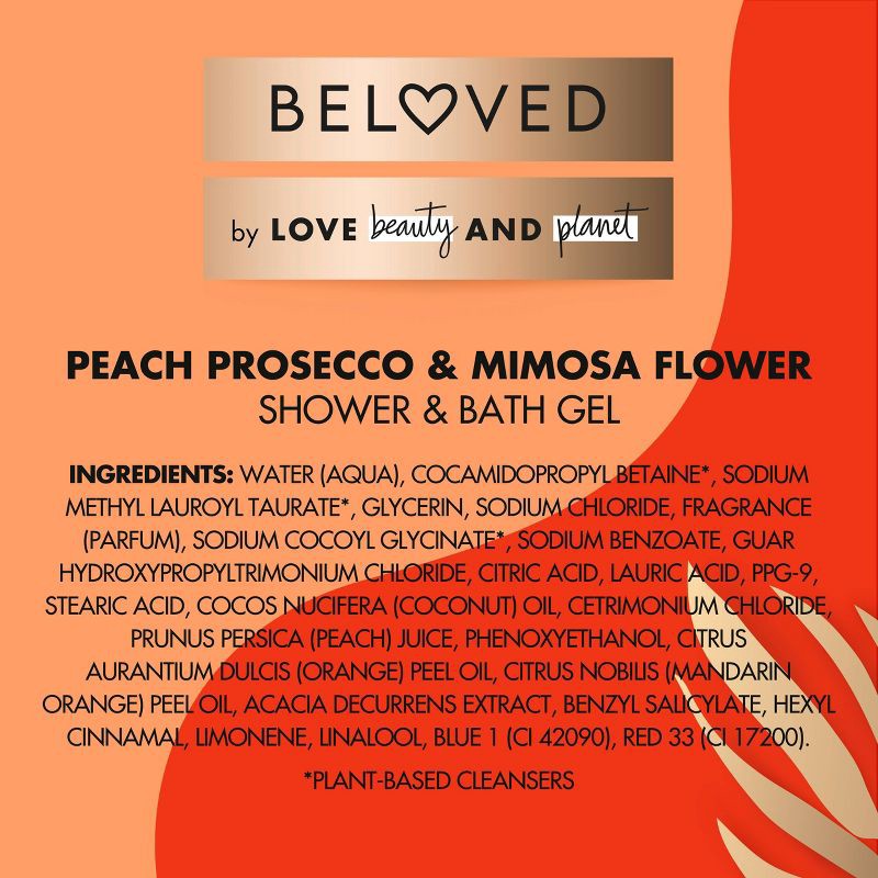 slide 8 of 8, Beloved Peach Prosecco & Mimosa Flower Shower & Bath Gel 11.8oz, 11.8 oz