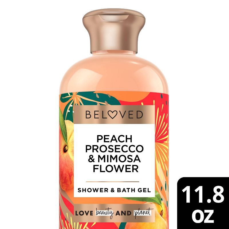 slide 1 of 8, Beloved Peach Prosecco & Mimosa Flower Shower & Bath Gel 11.8oz, 11.8 oz