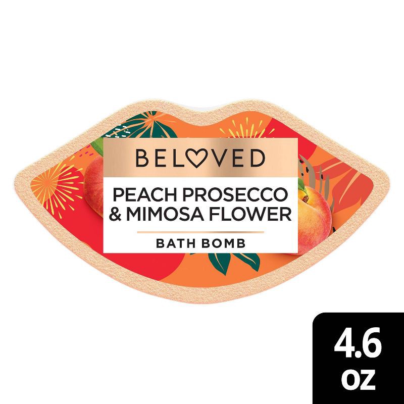 slide 1 of 7, Beloved Peach Prosecco & Mimosa Flower Bath Bomb 4.6oz, 4.6 oz