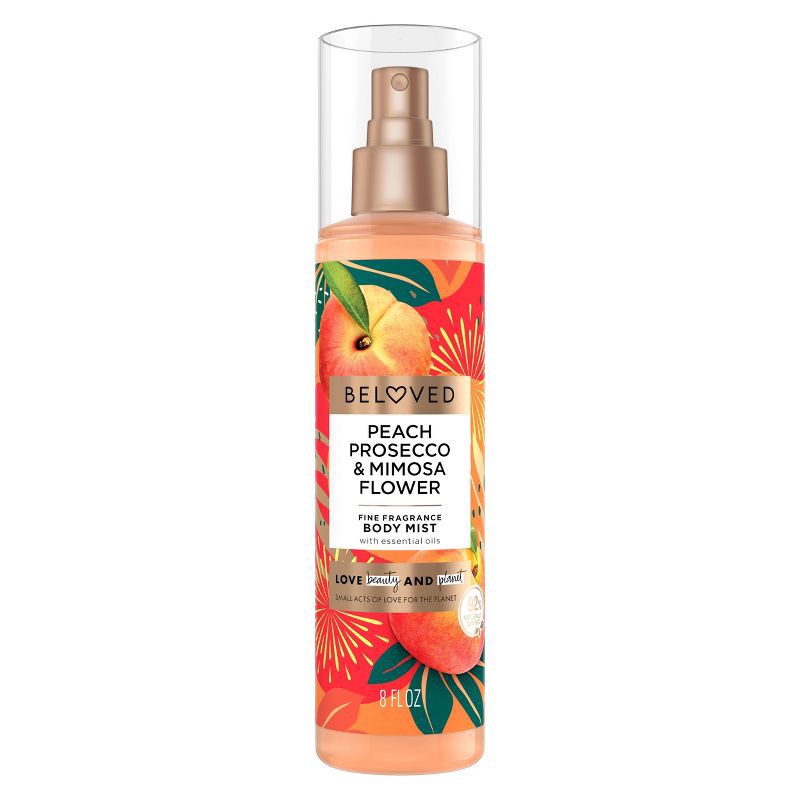 slide 1 of 7, Beloved Women's Body Mist - Peach Prosecco & Mimosa Flower - 8oz, 8 oz