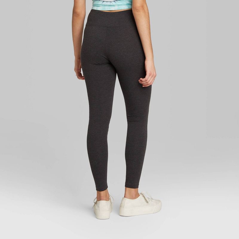 slide 3 of 3, Women's High-Waisted Classic Leggings - Wild Fable™ Charcoal Gray XXS, 1 ct