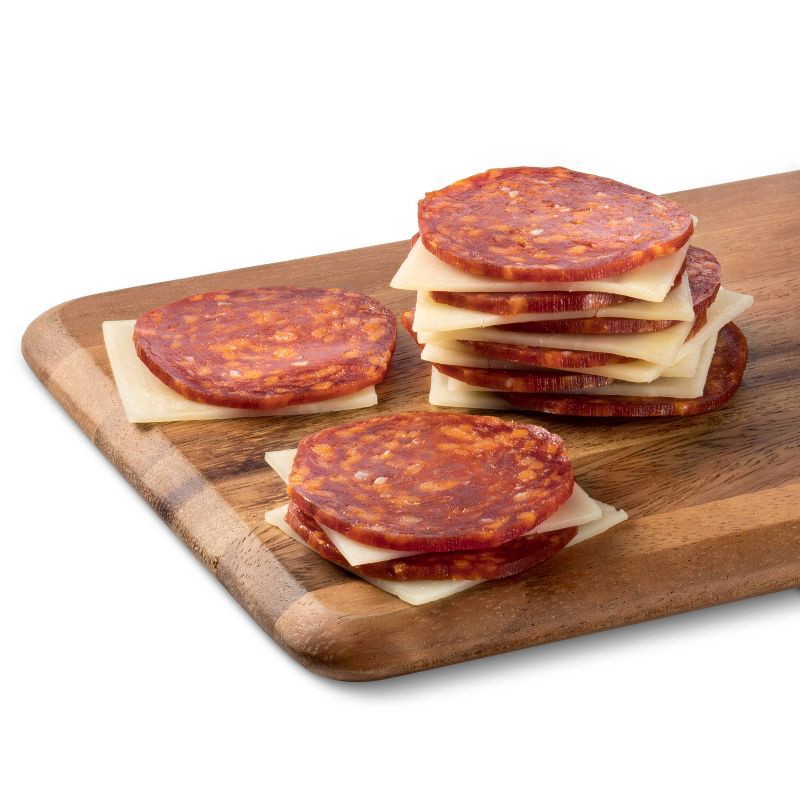 slide 2 of 3, Uncured Pepperoni and Provolone Cheese Snacker - 2.5oz - Good & Gather™, 2.5 oz