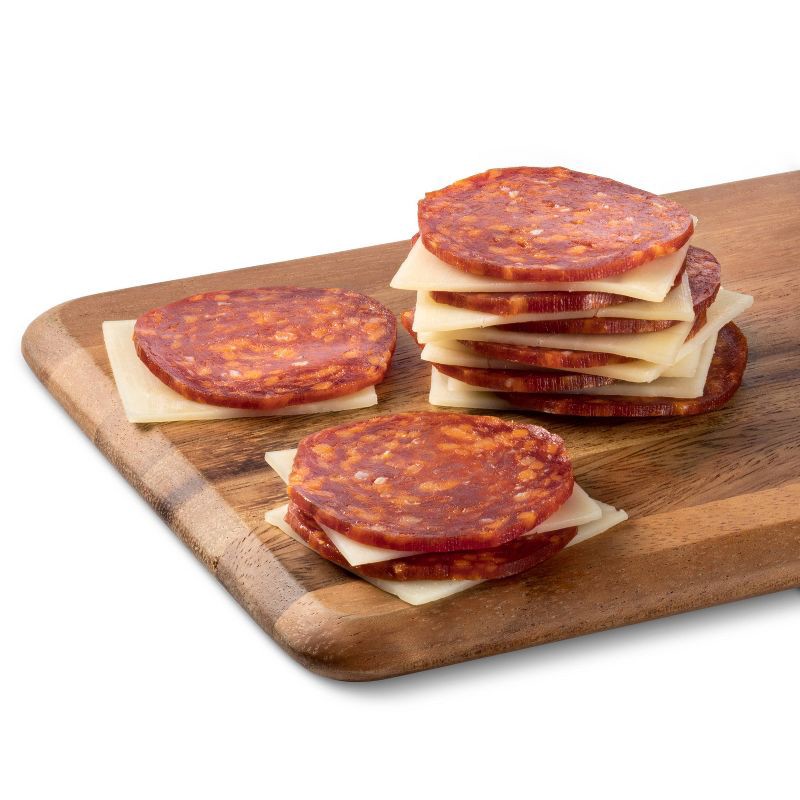 slide 3 of 3, Uncured Pepperoni and Provolone Cheese Snacker - 2.5oz - Good & Gather™, 2.5 oz