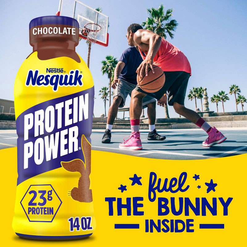 slide 4 of 9, Nesquik Protein Power Chocolate - 14 fl oz​, 14 fl oz