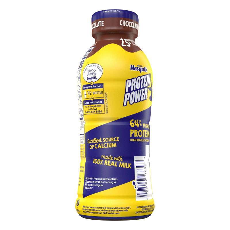 slide 8 of 9, Nesquik Protein Power Chocolate - 14 fl oz​, 14 fl oz