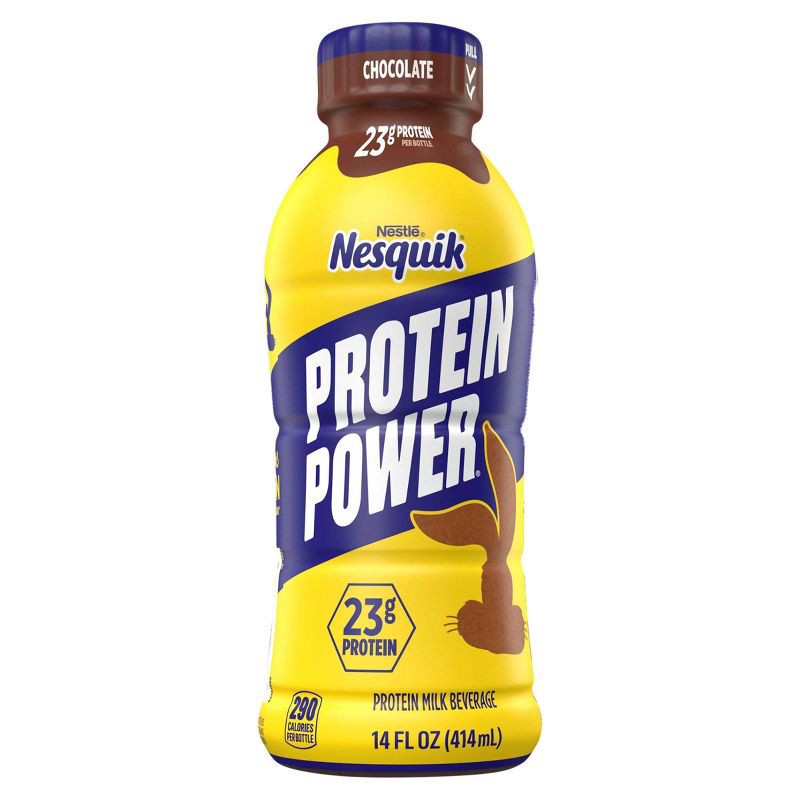 slide 9 of 9, Nesquik Protein Power Chocolate - 14 fl oz​, 14 fl oz
