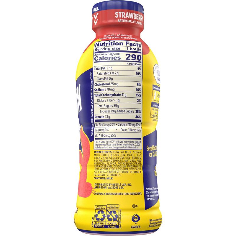 slide 2 of 5, Nesquik Protein Power Strawberry - 14 fl oz, 14 fl oz