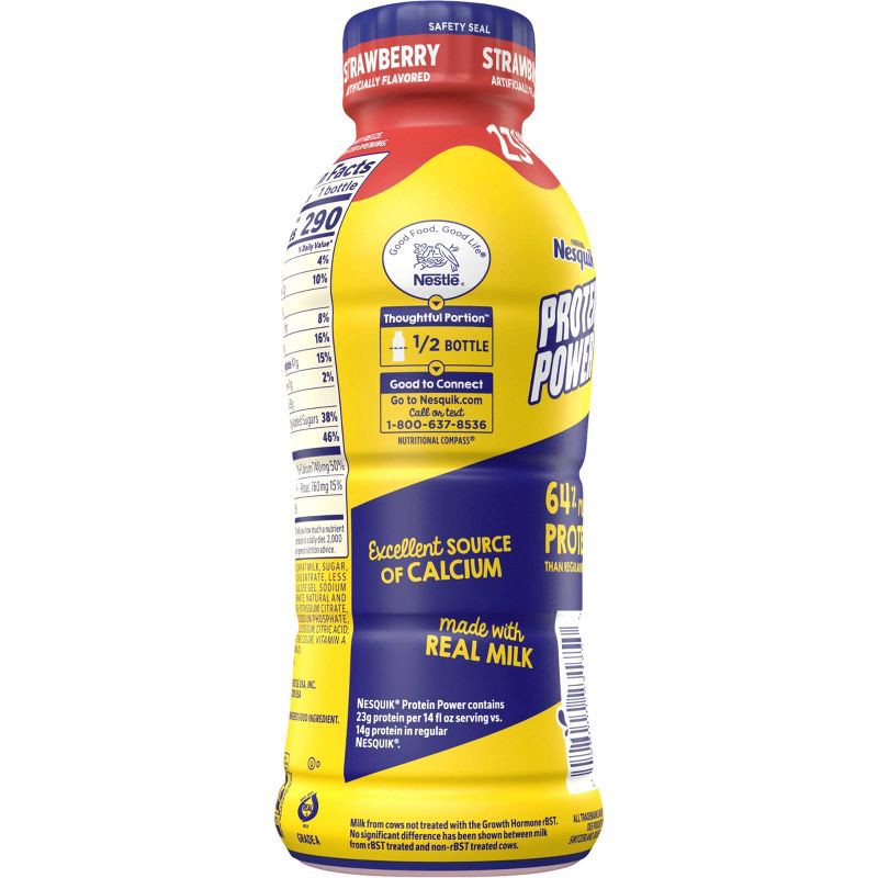 slide 3 of 5, Nesquik Protein Power Strawberry - 14oz​, 14 oz