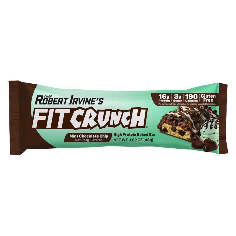 slide 4 of 6, FITCRUNCH Mint Chocolate Chip Baked Snack Bar - 4ct, 4 ct